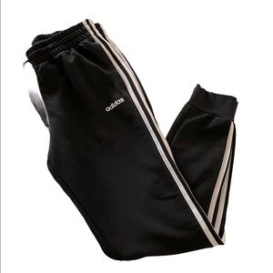 Adidas 3 stripe fleece jogger pants